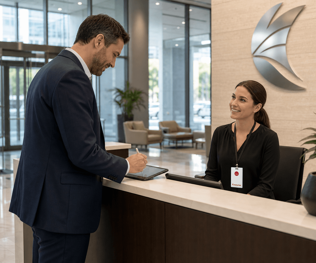 Corporate office panic button system — Positive Proof staff duress alerts and workplace violence prevention for office buildings