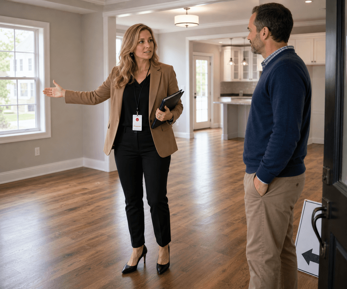 Panic button for real estate agents — Positive Proof wearable showing safety device for solo showings and open houses