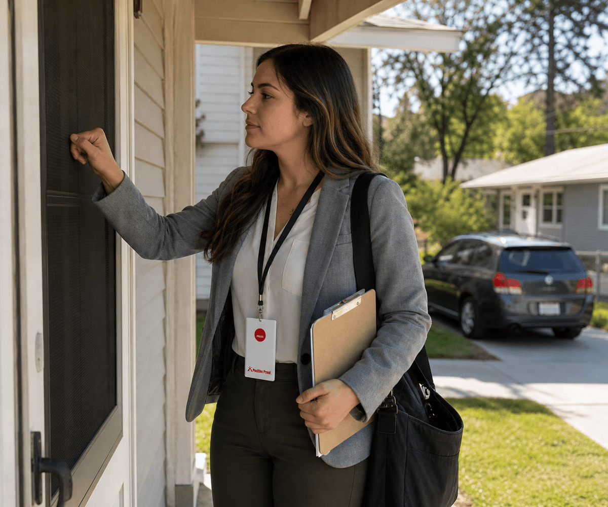 Panic button for social workers — Positive Proof lone worker safety device for caseworkers and home visitors